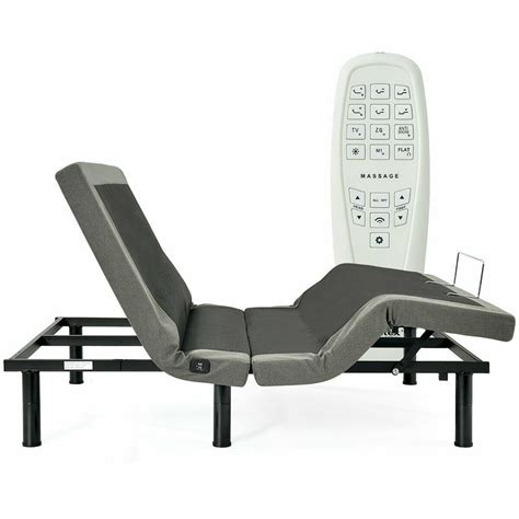 Costway Adjustable Massage Bed Base Upholstered Wireless Remote USB Ports Queen - Walmart.com ...