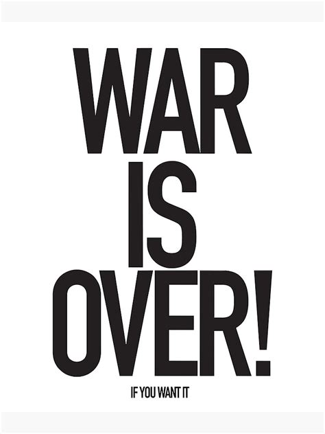 "War Is Over Poster" Poster for Sale by RicardoCavani | Redbubble