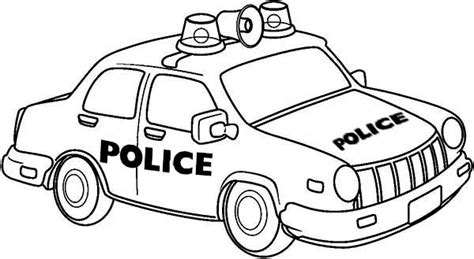 Police car (Transportation) – Free Printable Coloring Pages