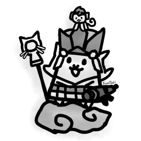 [Fan-Made] Drawing every TF i get. Sanzo Cat : r/battlecats