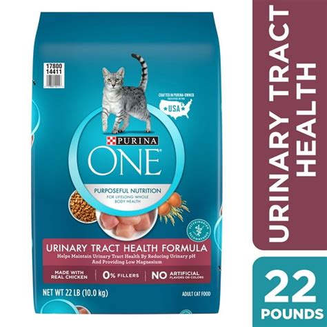 Purina ONE High Protein Dry Cat Food, Urinary Tract Health Formula, 22 lb. Bag - Walmart.com ...