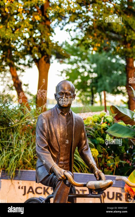 The statue of former NDP and House opposition leader Jack Layton near ...