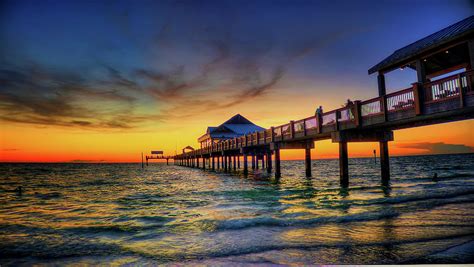 Pier 60 Sunset Photograph by Eddie Alcorne