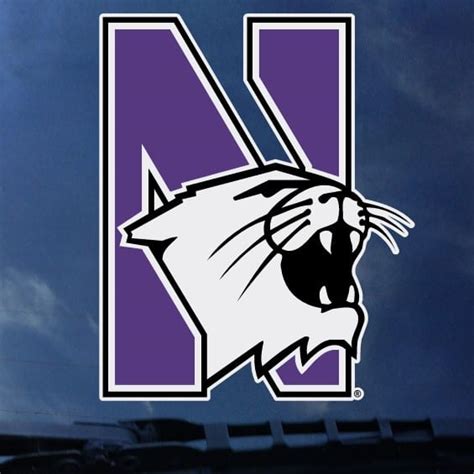 Northwestern Wildcats Decal with N-Cat Design 3.5"X4.5"