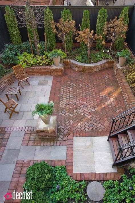 20 Charming Brick Patio Designs | Small patio garden, Backyard landscaping designs, Backyard ...