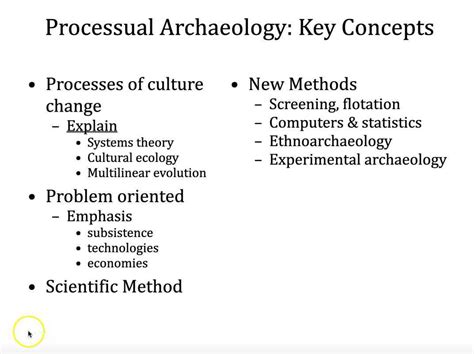 Processual Archaeology: Concepts and Methods