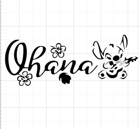 Ohana Stitch Car Decal