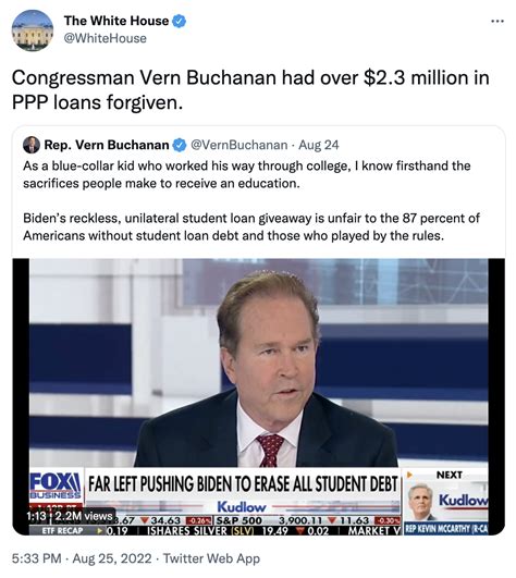 White House Tweets Vern Buchanan PPP Loans | The White House PPP Loans Tweets | Know Your Meme