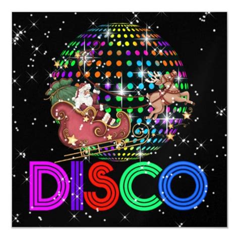 Christmas DISCO Party - SRF Card | Zazzle