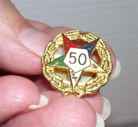 EASTERN STAR 50 Year Pin to Wear Repurpose or Upcycle