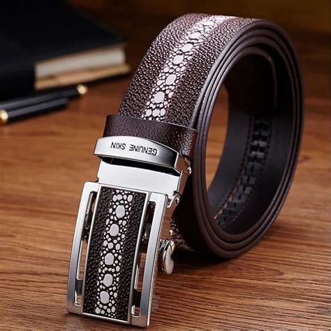 Wxh Mens Belts Luxury Designer Belts Men High Quality Business Pearl Grain Belt Automatic ...