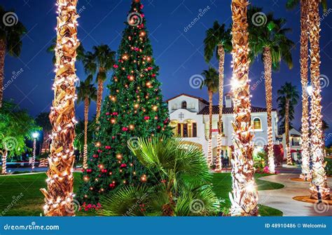 Downtown Christmas Tree stock photo. Image of coachella - 48910486