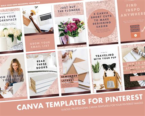 Pinterest Templates for Canva - Etsy