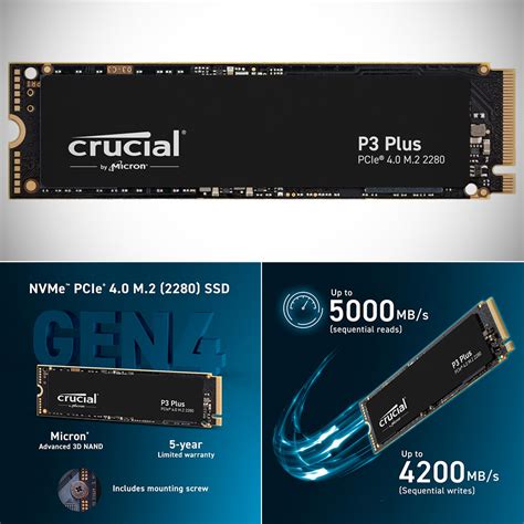 Don't Pay $400, Get a Crucial P3 Plus 4TB PCIe Gen4 3D NAND NVMe M.2 ...