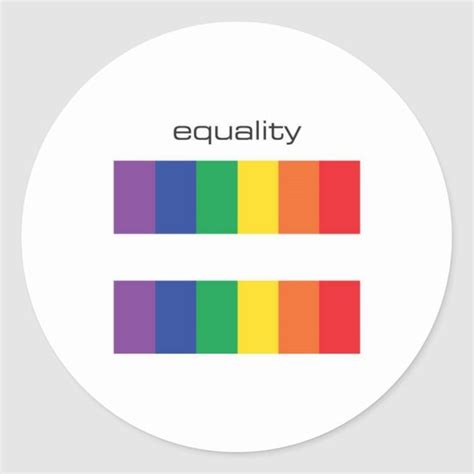 Rainbow Flag Equality Symbol Sticker | Zazzle | Igualdade, Ideia ...