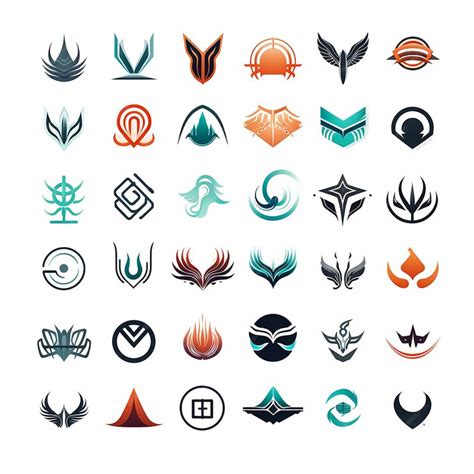 Premium AI Image | Collection of free vector logos on plain white ...