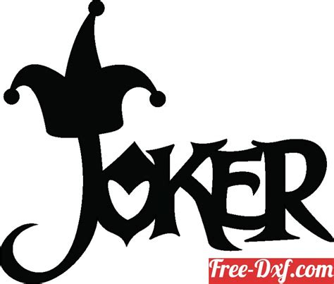 Download Joker logo sign xhRgj High quality free Dxf files, Svg,