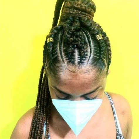 50 Amazing Ponytail Braided Updo for Women with Black Hair