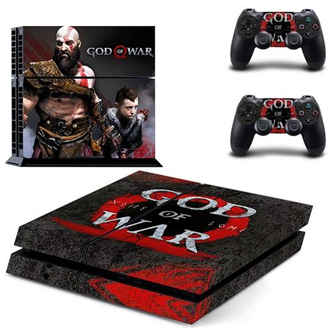 God of War Kratos PS4 Skin Sticker Decal Vinyl for Sony Playstation 4 Console and 2 Controllers ...