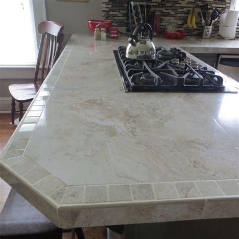 I used 24x24 inch polished porcelain tiles for the countertop. Stands ...