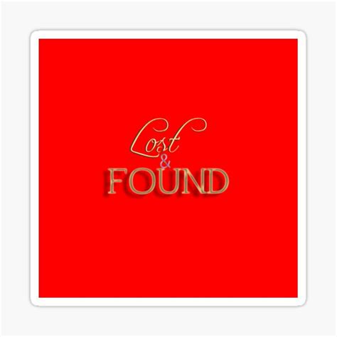 "Lost and Found Logo" Sticker by Jelst | Redbubble