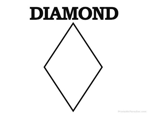 Printable Diamond Shape - Print Free Diamond Shape | Shapes for kids, Shape coloring pages ...