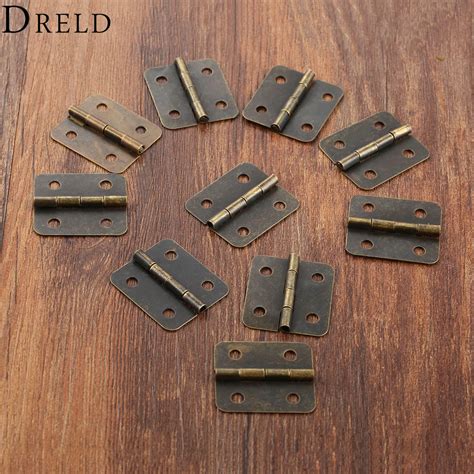 DRELD 10Pcs 30*25mm Antique Cabinet Hinges Furniture Accessories Door ...