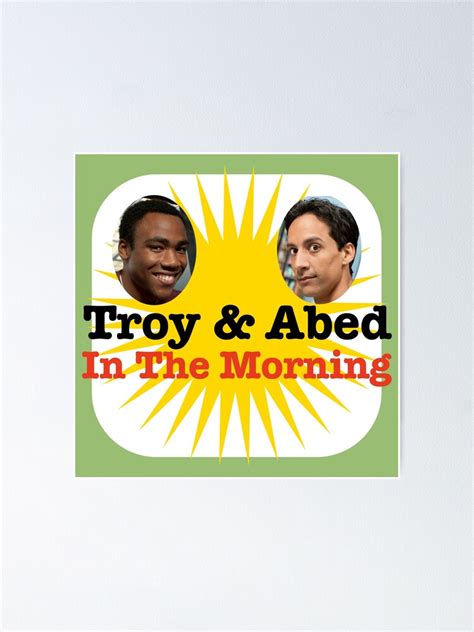 "Troy and Abed in the Morning" Poster for Sale by Retro-Freak | Redbubble