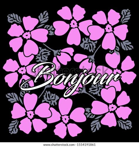 Bonjour Has Mean Hello Beautiful Greeting Stock Vector (Royalty Free ...