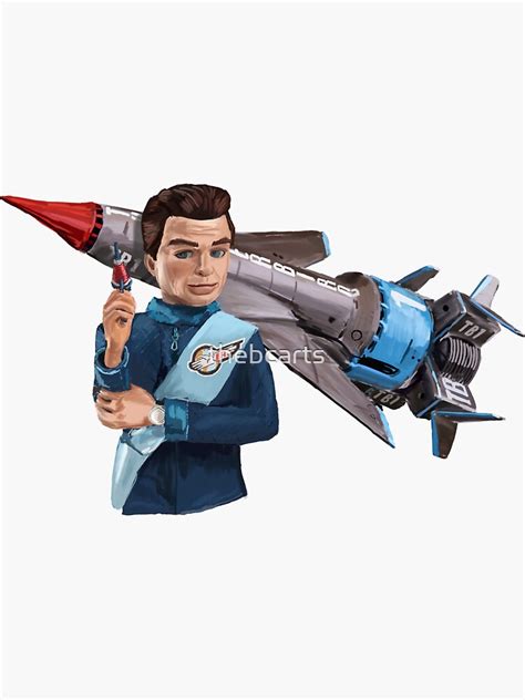 "Thunderbird 1 Pilot Scott Tracy" Sticker for Sale by thebcarts | Redbubble