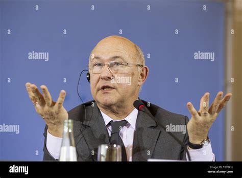 New French Minister of Finance Michel Sapin and Wolfgang Schäuble - joint press conference in ...