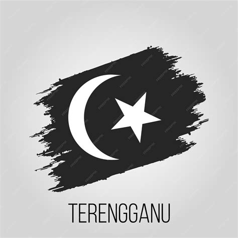 Premium Vector | Vector malaysia state Terengganu and region vector grunge flag design template