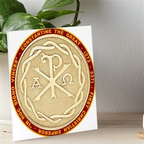 Constantine the great chi rho christogram symbol best design art board ...