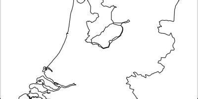 Netherlands blank map - Blank map of Netherlands (Western Europe - Europe)