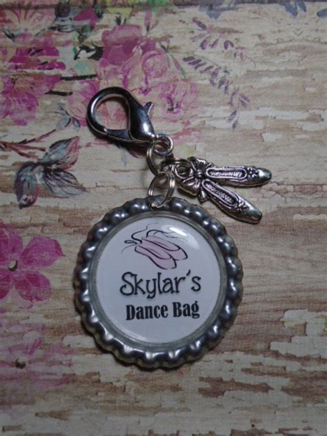 Girls Personalized Dance Bag Zipper Pull With Charm - Etsy