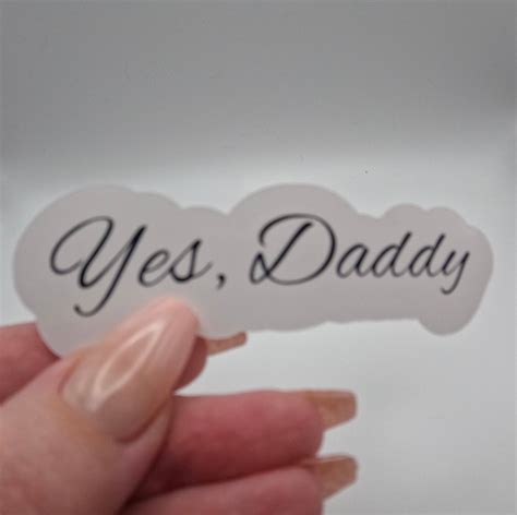 Yes Daddy Computer Decal Sticker Water Bottle Gift for Her Journal ...