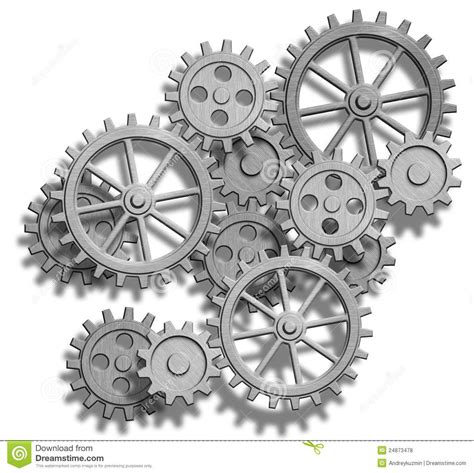 Abstract Mechanical Gears On White. Engineering Co Royalty Free ... | Mechanical | Mechanical ...