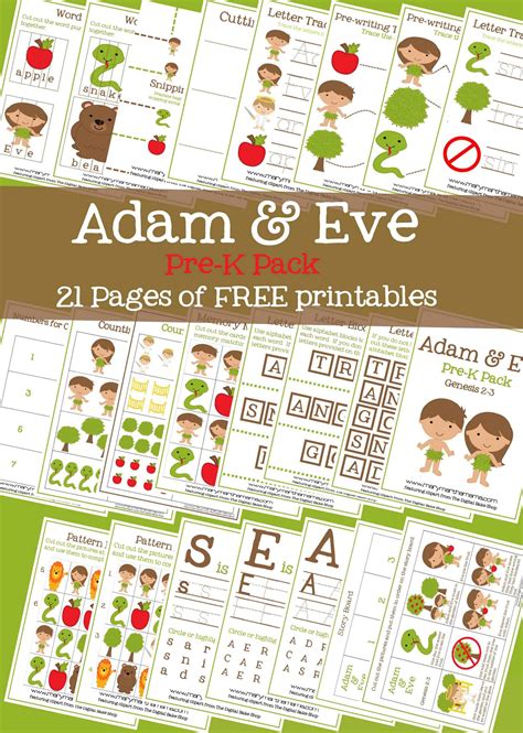 Adam And Eve Worksheets