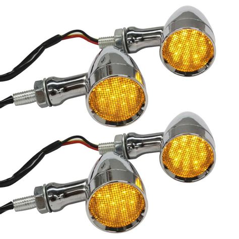 4X Motorcycle LED Turn Signals Blinker Light For Yamaha V Star 250 650 950 1100 | eBay