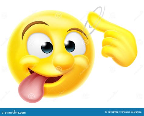 Crazy Emoji Emoticon Character Stock Vector - Illustration of finger, cuckoo: 72132962