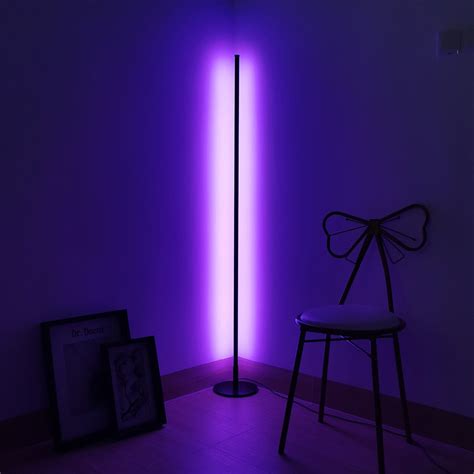 Modern LED RGB Floor Lamp Colorful Decorative Standing Floor Light Living Room Indoor Lighting ...