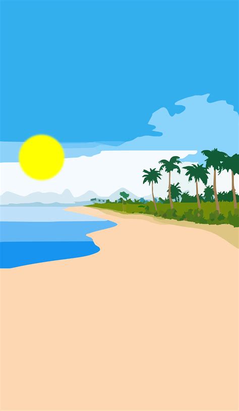 Cartoon Beach Background Portrait Clip Art Library | The Best Porn Website