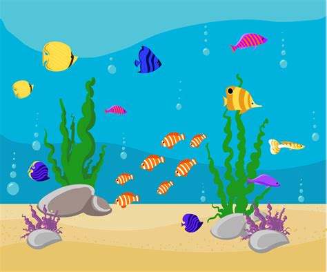 Fish collection Ocean Cartoon | Animal Illustrations ~ Creative Market