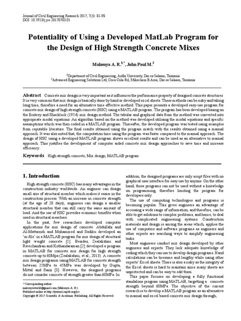 High Strength Concrete | PDF | Concrete | Computer Program