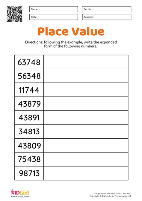 Math Expanded Form Worksheets for Grade 4 - Kidpid