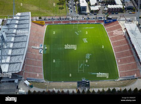 Waikato Stadium, Hamilton, Waikato, North Island, New Zealand - aerial Stock Photo - Alamy