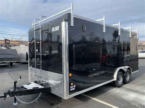 Enclosed Contractor Trailer 8'x18' BLACK BARN