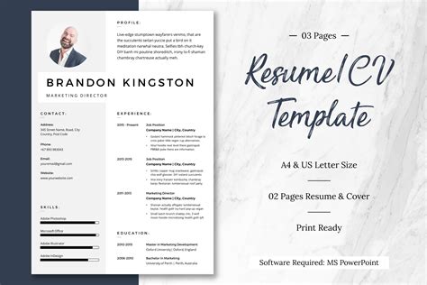 No.1 PPT Resume/CV Template | Resume Templates ~ Creative Market