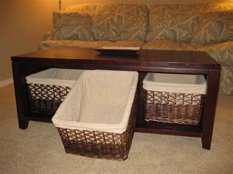 Coffee Table With Storage Baskets - Loft Beds For Small Spaces