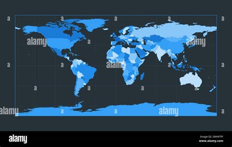 Mapa del mundo. proyección equirectangular (placa carree). Ilustración del mundo futurista para ...